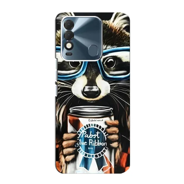 Чехол с рисунком «Енот в очках» для TECNO Spark 8 Чехол с рисунком «Енот в очках» для TECNO Spark 8