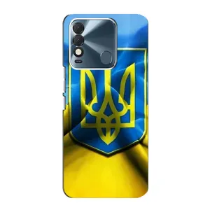 Чехол с картинкой (Патриотический ГЕРБ) на TECNO Spark 8 (Герб и Флаг Украины)