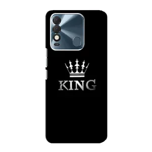 Чохол (Корона на чорному фоні) для Техно Спарк 8 (KING)