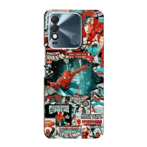 Чехол Супергерой Человека Паука на TECNO Spark 8 (Комиксы Человек Паук)
