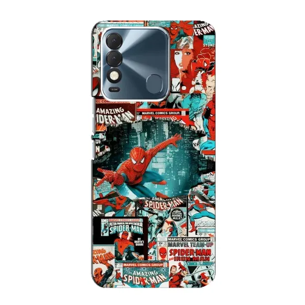 Чехол с рисунком «Комиксы Человек Паук» для TECNO Spark 8 Чехол с рисунком «Комиксы Человек Паук» для TECNO Spark 8