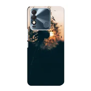 Силиконовый Чехол с одуванчиками на TECNO Spark 8 (Красивый одуванчик)