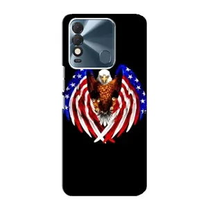 Чехол Флаг USA для TECNO Spark 8 (Крылья США)