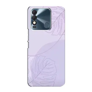 Чехол цветочный дизайн для TECNO Spark 8 (Монстера фиолетовая)