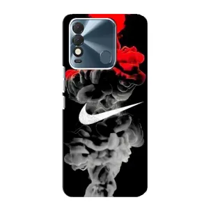 Силиконовый Чехол на TECNO Spark 8 с картинкой Nike (Nike дым)