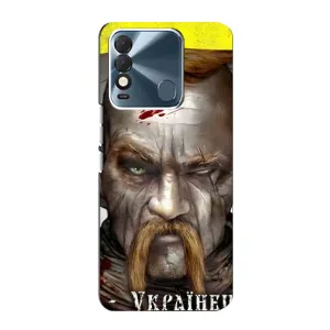 Чехол с картинкой (Патриотический КОЗАК) на TECNO Spark 8 (Одноглазый Козак)