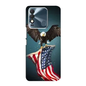 Чехол Флаг USA для TECNO Spark 8 (Орел и флаг)