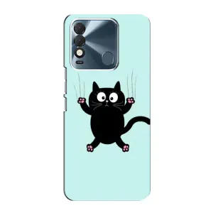 Силиконовый чехол с котиком для TECNO Spark 8 (Падающий кот)