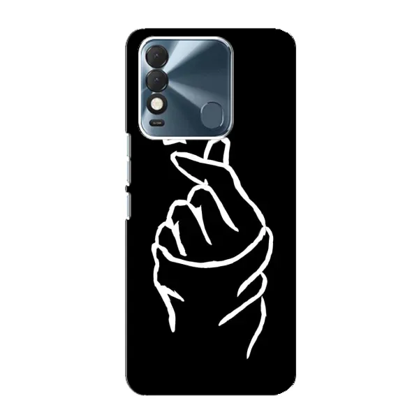 Чехол с рисунком «Сердце на черном» для TECNO Spark 8 Чехол с рисунком «Сердце на черном» для TECNO Spark 8