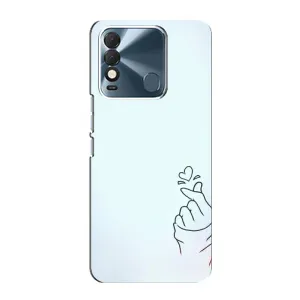 Чехлы (Знак сердечка) на TECNO Spark 8 (Сердце на голубом)