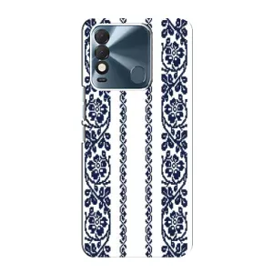 Силиконовый Чехол на TECNO Spark 8 с картинкой Вышиванки (Синяя вышиванка)