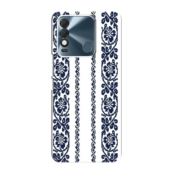 Чехол с рисунком «Синяя вышиванка» для TECNO Spark 8 Чехол с рисунком «Синяя вышиванка» для TECNO Spark 8