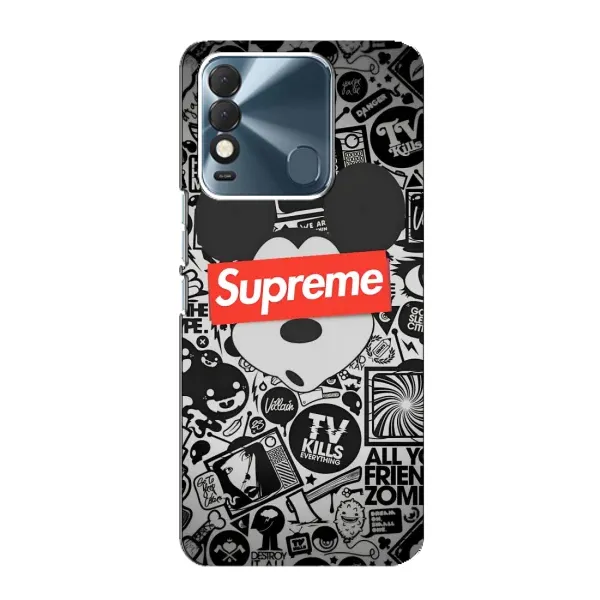Чехол с рисунком «Supreme Маус» для TECNO Spark 8 Чехол с рисунком «Supreme Маус» для TECNO Spark 8