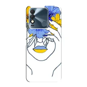 Чехол на TECNO Spark 8 Украинский дизайн (Украинка на всю голову)