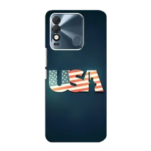 Чехол Флаг USA для TECNO Spark 8 (USA)