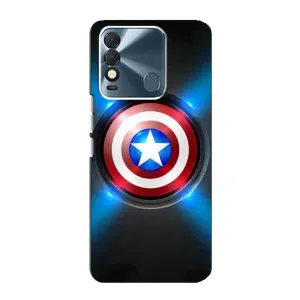 Чехол с Щитом Капитана Америки на TECNO Spark 8 (Яркий Щит Капитана)
