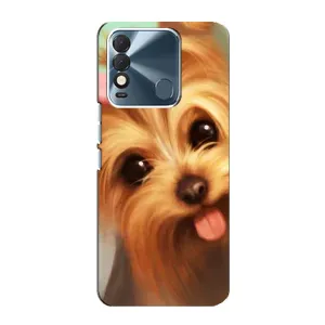 Чехол (ТПУ) Милые собачки для TECNO Spark 8 (Йоршенский терьер)