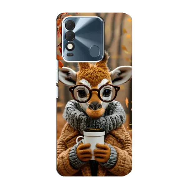 Чехол с рисунком «Жираф с кофе» для TECNO Spark 8 Чехол с рисунком «Жираф с кофе» для TECNO Spark 8