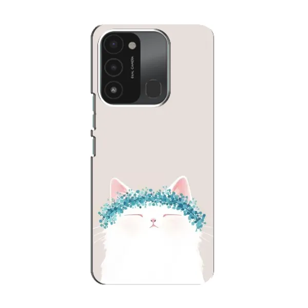 Чехол с рисунком «Белый котик» для TECNO Spark 8C Чехол с рисунком «Белый котик» для TECNO Spark 8C