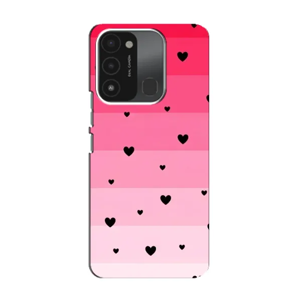 Чехол с рисунком «Чорные сердечки» для TECNO Spark 8C Чехол с рисунком «Чорные сердечки» для TECNO Spark 8C