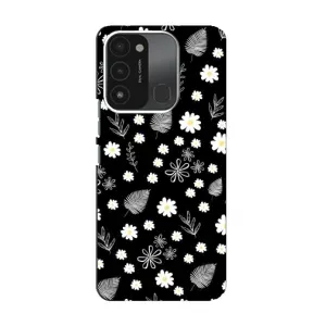 Чохли з тематикою "КВІТИ" на TECNO Spark 8C (цвітіння на чорному)