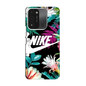 Силіконовый Чохол на TECNO Spark 8C з картинкою НАЙК (Квітковий Nike)