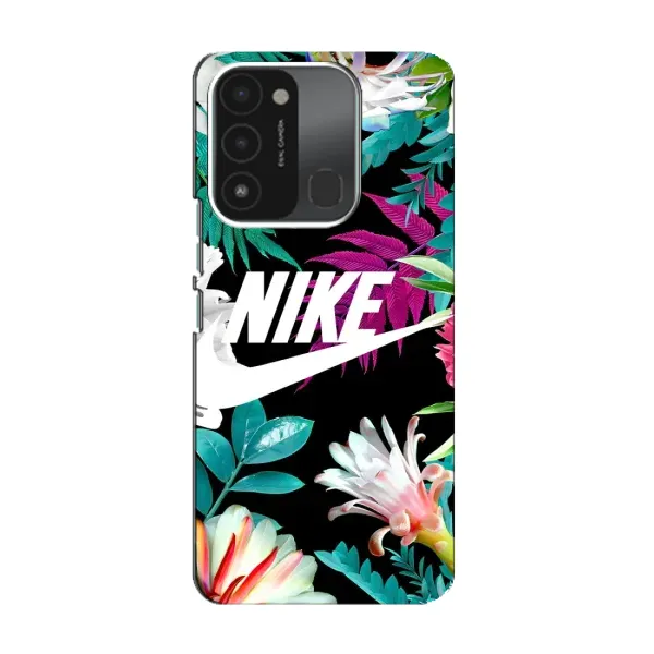 Чехол с рисунком «Цветочный Nike» для TECNO Spark 8C