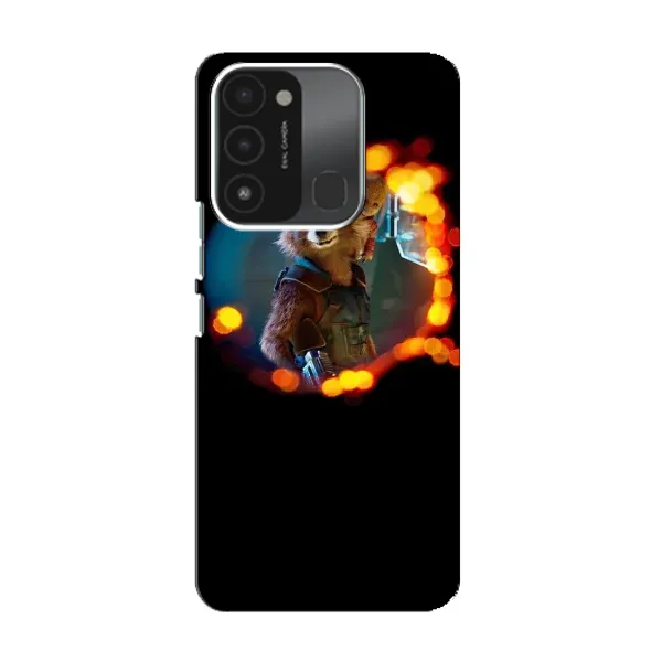 Чехол с рисунком «Енот Ракета» для TECNO Spark 8C