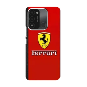 Силіконовий бампер з картинкою машини на TECNO Spark 8C (Ferrari Logo)