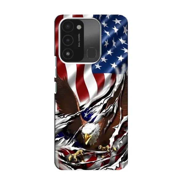 Чехол с рисунком «Флаг USA» для TECNO Spark 8C Чехол с рисунком «Флаг USA» для TECNO Spark 8C