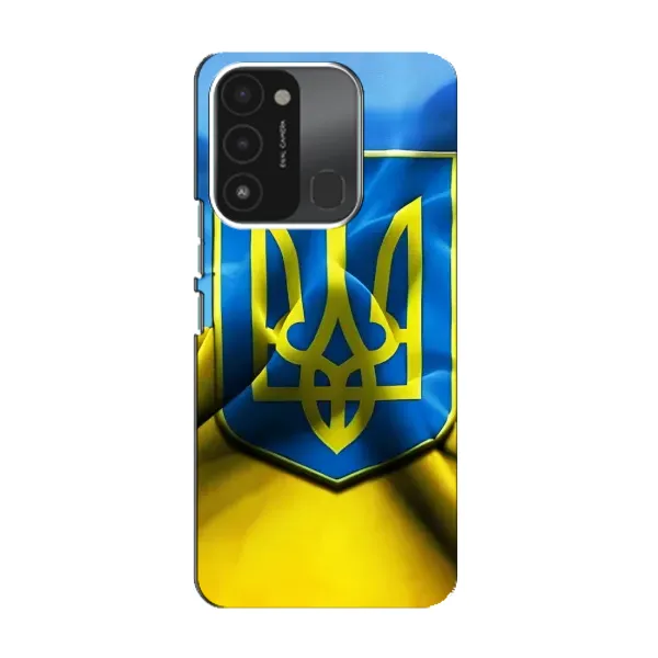 Чехол с рисунком «Герб и Флаг Украины» для TECNO Spark 8C Чехол с рисунком «Герб и Флаг Украины» для TECNO Spark 8C