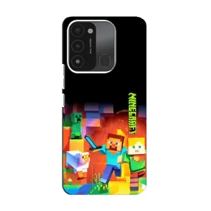 Чехлы для TECNO Spark 8C (Персонажи Майн Крафт) (Герой Майнкрафт)