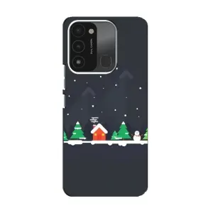 Силиконовый бампер на рождество для TECNO Spark 8C (Город зимний)