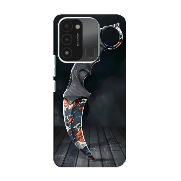 Чехол с рисунком «Кинжал КС ГО» для TECNO Spark 8C Чехол с рисунком «Кинжал КС ГО» для TECNO Spark 8C