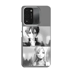 Чехол с персонажами АНИМЕ на TECNO Spark 8C (Кирито-Асуна)
