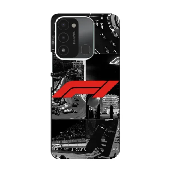 Чехол с рисунком «Коллаж Формула 1» для TECNO Spark 8C Чехол с рисунком «Коллаж Формула 1» для TECNO Spark 8C
