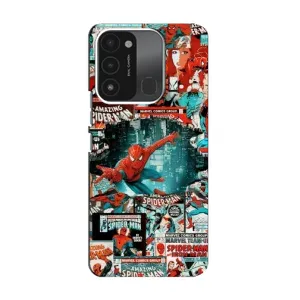 Чехол Супергерой Человека Паука на TECNO Spark 8C (Комиксы Человек Паук)
