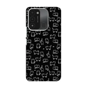 Чохол на тематику: Коти для TECNO Spark 8C (Котики на чорному)