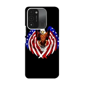 Чехол Флаг USA для TECNO Spark 8C (Крылья США)