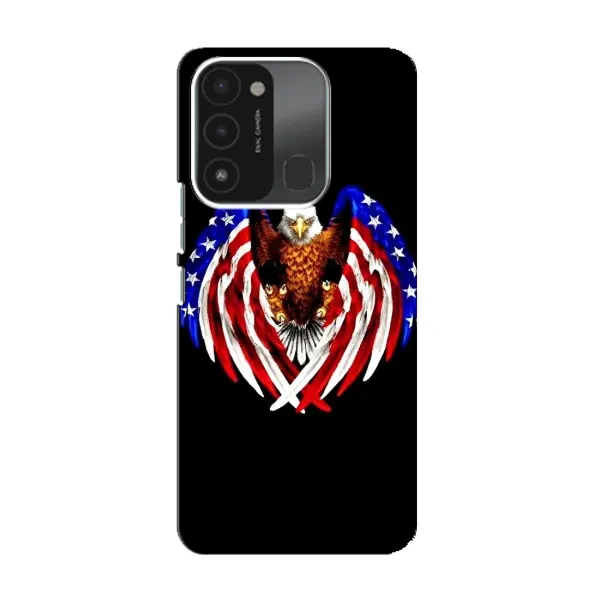 Чехол с рисунком «Крылья США» для TECNO Spark 8C Чехол с рисунком «Крылья США» для TECNO Spark 8C