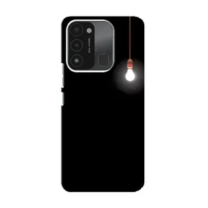 Чохол з картинками на чорному фоні для TECNO Spark 8C (Лампочка)