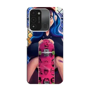 Чехол с картинкой Модные Девчонки TECNO Spark 8C (Модная девушка)