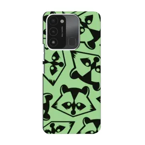 Силиконовый Чехол с Енотами на TECNO Spark 8C (Мордочки Енота)