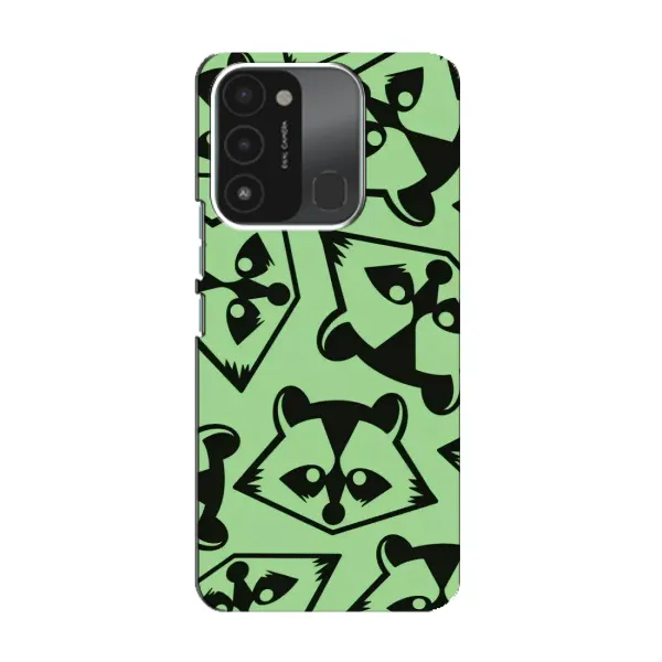 Чехол с рисунком «Мордочки Енота» для TECNO Spark 8C Чехол с рисунком «Мордочки Енота» для TECNO Spark 8C