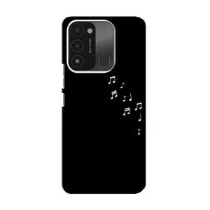 Чохол з картинками на чорному фоні для TECNO Spark 8C (Ноти)