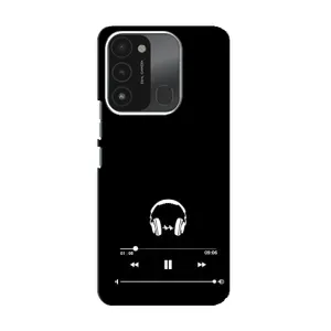 Чохол з картинками на чорному фоні для TECNO Spark 8C (Плеєр)