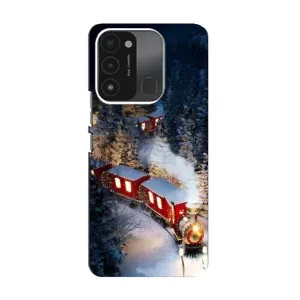 Силиконовый бампер на рождество для TECNO Spark 8C (Поезд)