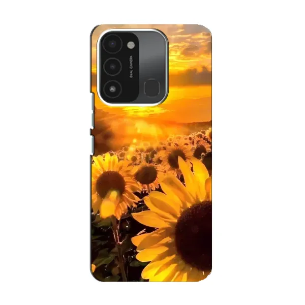 Чехол с рисунком «поле подсолнухов» для TECNO Spark 8C