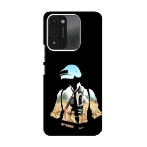 Силиконовый чехол с картинкой "Герой Pubg" на TECNO Spark 8C (Пубг мен)