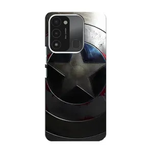 Чехол с Щитом Капитана Америки на TECNO Spark 8C (Ретро Щит Капитана)